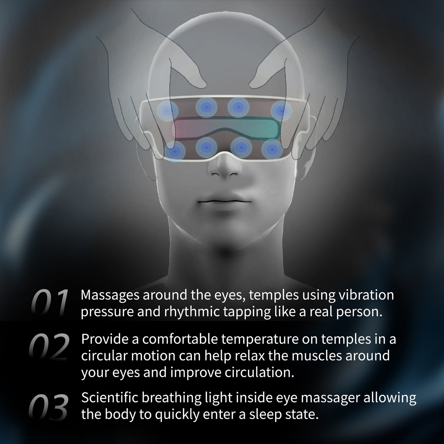 MOZA Portable Eye Massager for Relax and Tension Relief